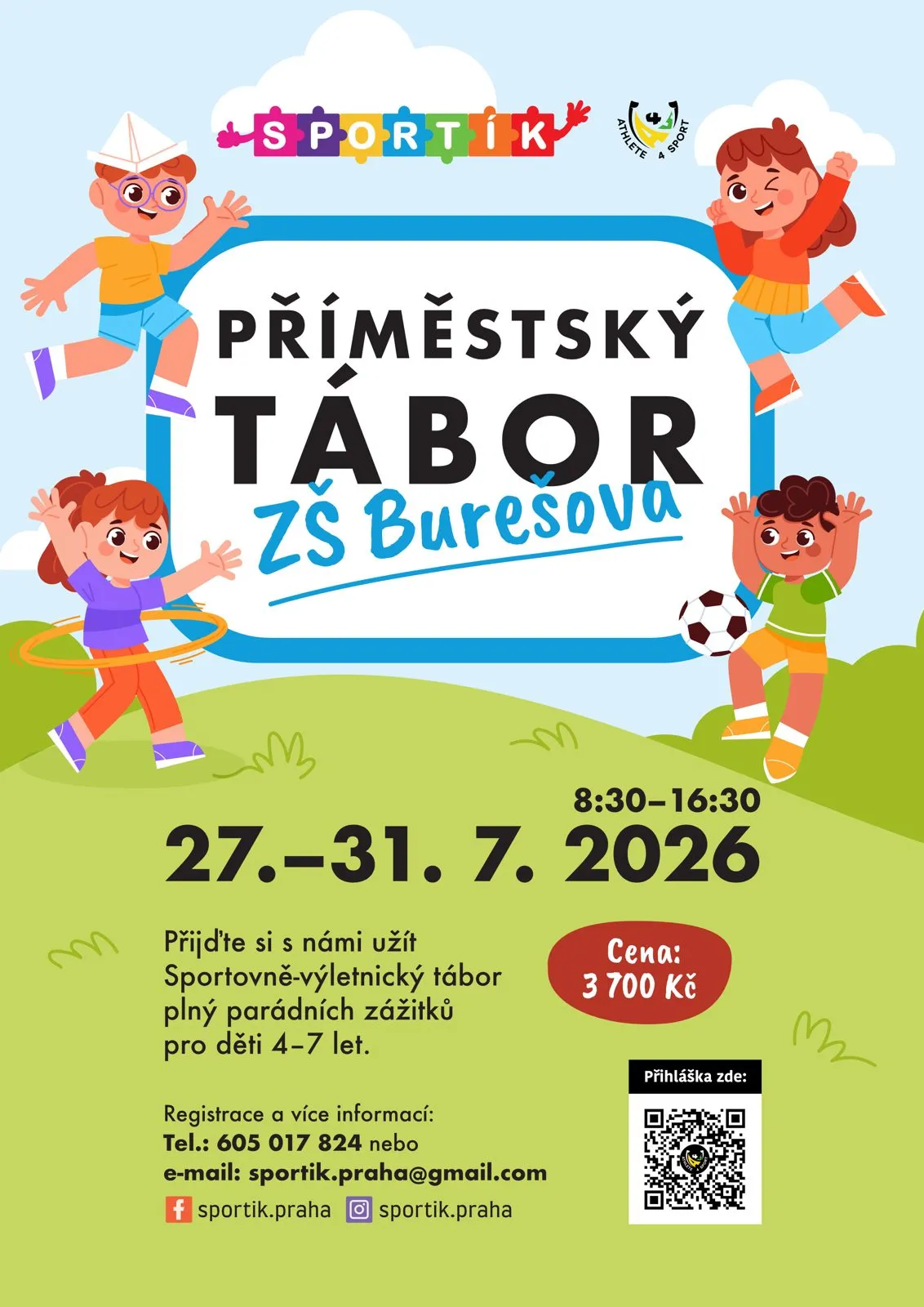 Plakát: Příměstský tábor Sportík