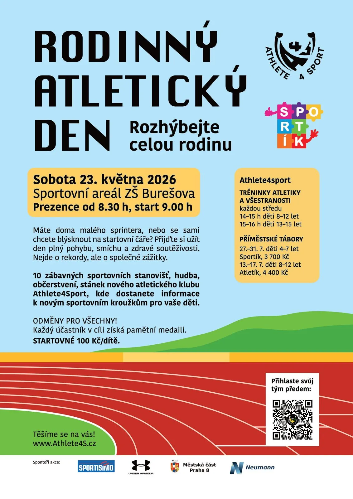 Plakát: Rodinný atletický den