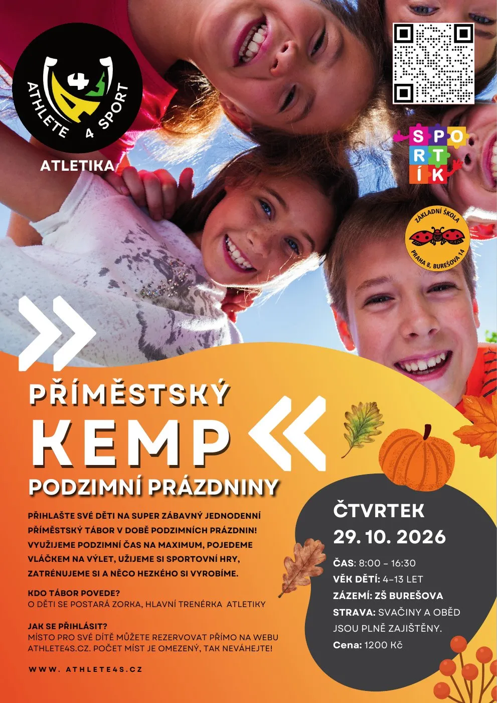 Plakát: Příměstský kemp – podzimní prázdniny