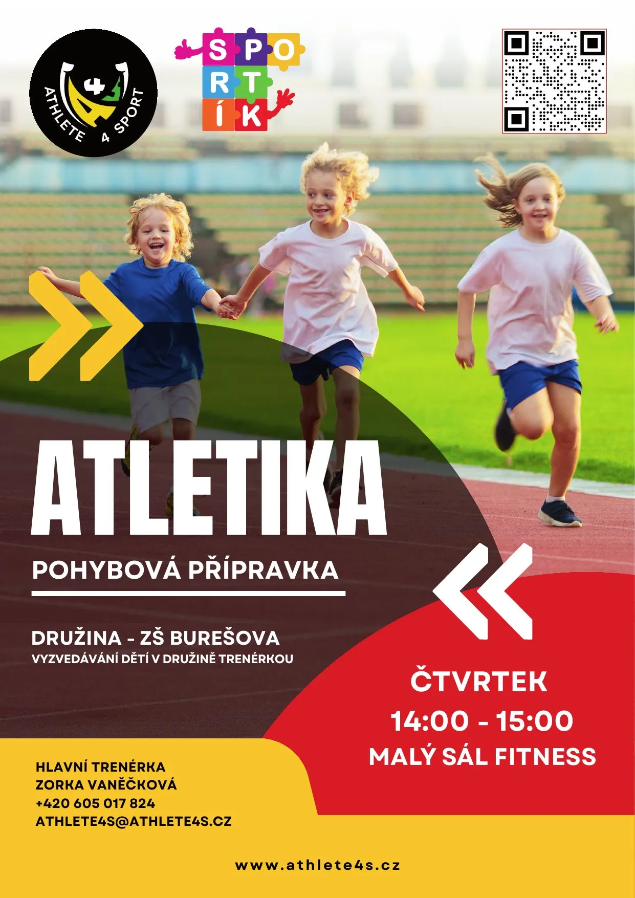 Plakát: Pohybová přípravka Sportík v družině